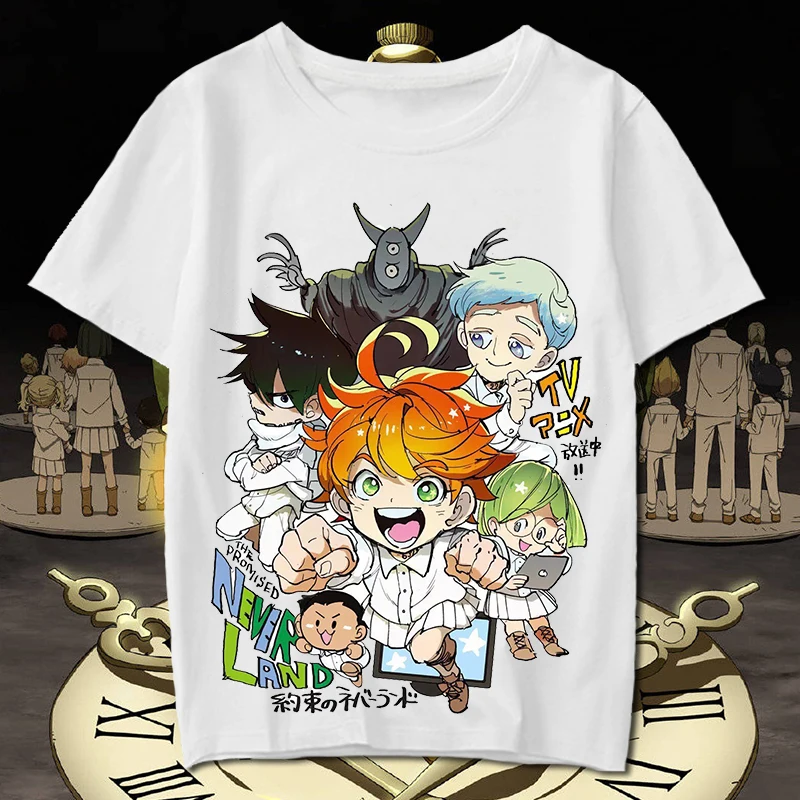 Летняя футболка для косплея с принтом обещанного неверланда Фила Гилда Дон Рэй