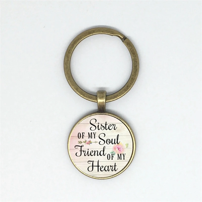 Брелок с надписью SISTER of my Soul FRIEND Heart|Брелоки| |