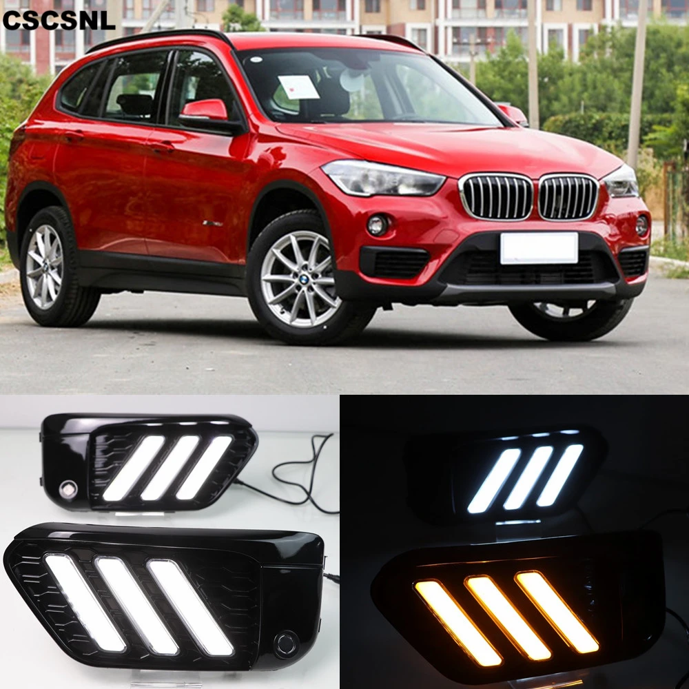 1 комплект светодиодный DRL Дневной светильник s Для BMW X1 F48 F49 2016 2017 2018 2019 с желтым