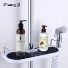 ZhangJi держатель для хранения ванной комнаты поднос настенный пластиковый держатель для душа регулируемые полки для ванной полка для хранения мыла