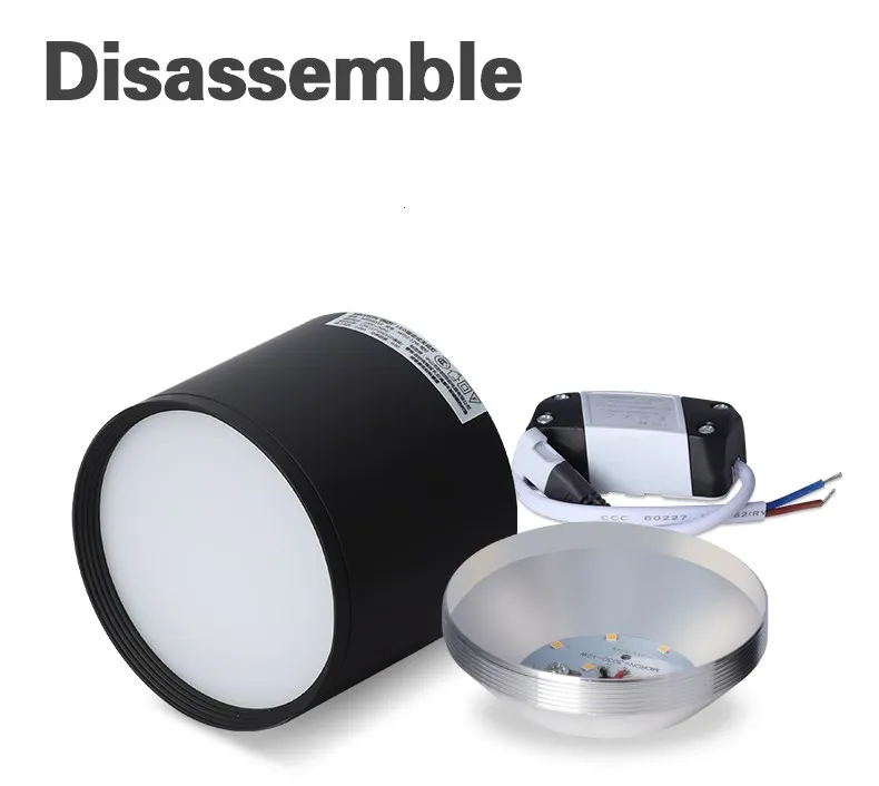 Поверхностного монтажа Потолочный светильник SMD5730 15 W 20 W 30 W AC85-265V затемнения лампы удара потолочные светильники прожектор светодиодный драйвер