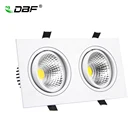 Светодиодный потолочный светильник 14 Вт, 18 Вт, 24 Вт, 30 Вт, светодиодный светильник COB, переменный ток, 220 В, квадратный Встраиваемый светодиодный светильник с регулируемой яркостью, точечный светильник