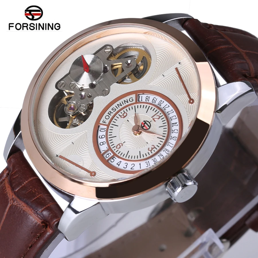 Часы наручные FORSINING Мужские автоматические брендовые роскошные механические в