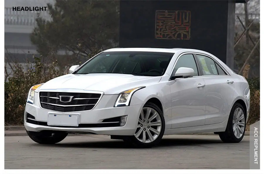2 шт. светодиодный фары для Cadillac ацл- светодиодный Автомобильные фары ангельские глазки комплект ксеноновых фар, Высокопрочная конструкция протовотуманная подсветка Габаритные огни