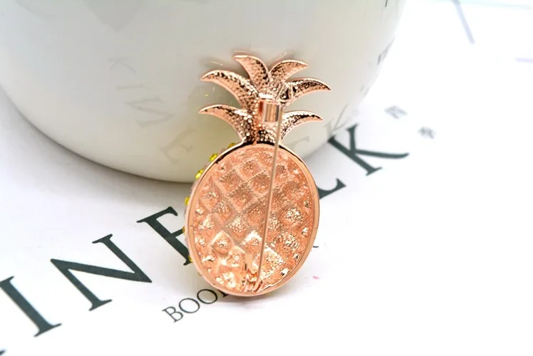 Высококачественная Женская Брошь с кристаллами из австрийских фруктов ананасов