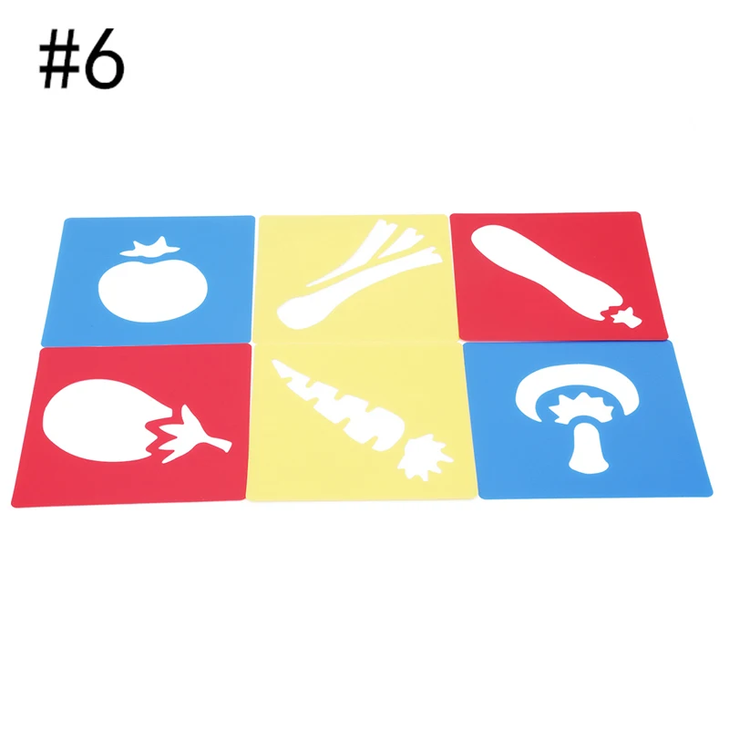 

6pcs/set Novelly Painting Stencils Embossing Template Animals Diary Scrapbook Kid Toy