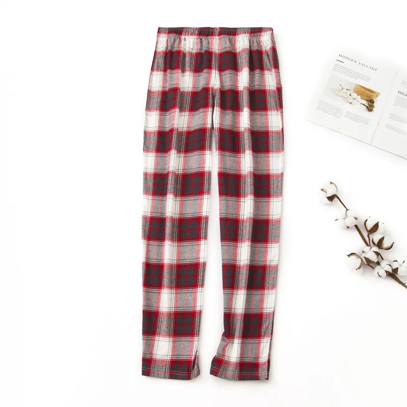 Сезон весна осень Женские 100% хлопок пижамные штаны женские свободные размера