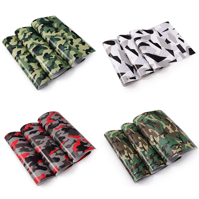 

Red Black Grey Urban Camouflage Vinyl Motorcycle Car Vehicle Scooter DIY Wrapping Sticker Adhesive Camo Film Wrap Foil