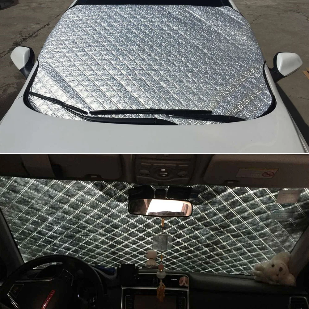 

Car Windshield Cover Protector Preventing Snow Ice Sun Shade Dust Frost Freezing Thickened Protector with Anti-Theft Edges