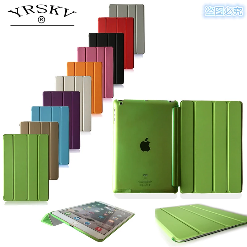 Чехол для iPad 2 3 4 YRSKV ПК жесткий + искусственная кожа умный чехол с функцией