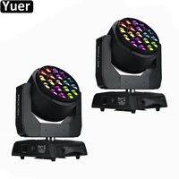 2pcslot dj disco stage lighting 19x40w rgbw 4in1 led moving head light point control high bright party music club stage light