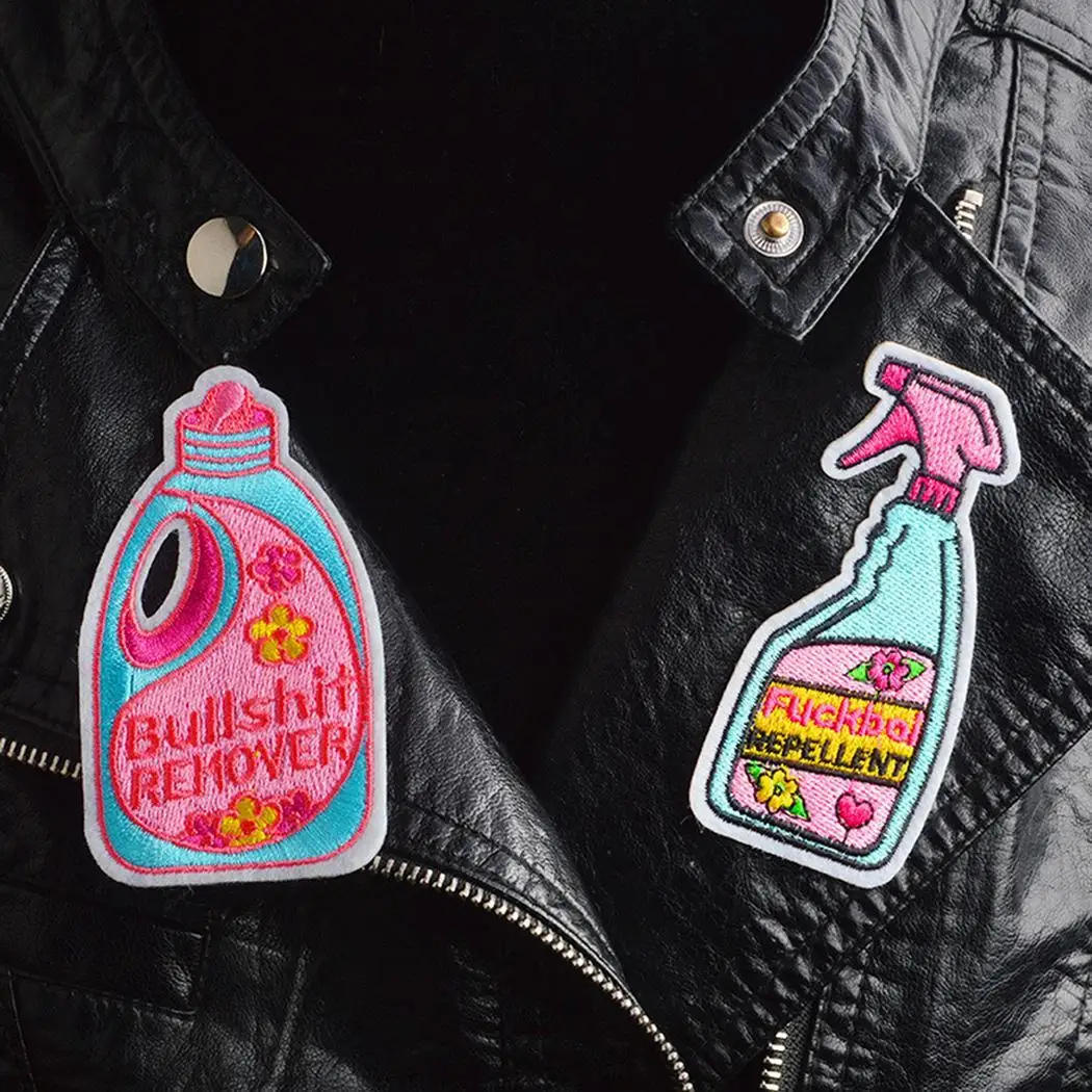 Laundry Bottle Patch Applique Type1 Accessory Jeans Shaped Liquid Cloth DIY Type2 Dress Multi Clothes Unisex | Дом и сад