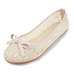 Женские балетки с закрытым носком, туфли на плоском ходу, без застежки, с вырезами, с бантом-бабочкой, лето 2018