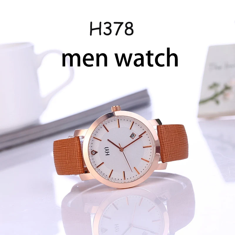 h378 men brown Новое поступление, брендовые кварцевые часы KEZZI с кожаным ремешком, повседневные модные часы с черепом и циферблатом, японские водонепроницаемые мужские часы - Цвет: h378 men brown