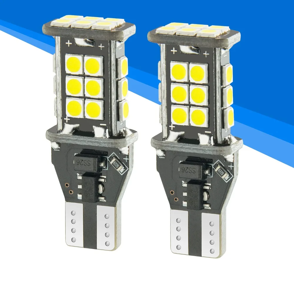 YIJINSHENG 2 шт. яркая Ошибка Canbus 3030 Chipsets T15 912 W16W 921 светодиодный лампы для резервного