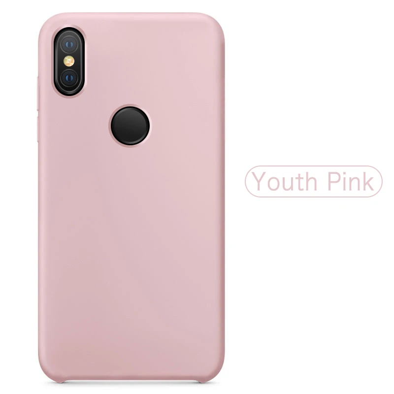 Чехол GKK для Xiaomi Mi 8 Pro Lite, чехол из жидкого кремния, двойная Защитная крышка для Xiaomi Mi 9 SE, чехол - Цвет: Youth pink