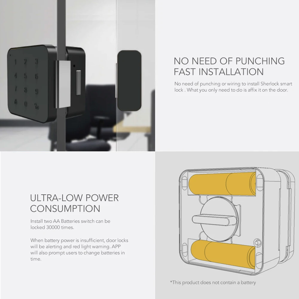 Шерлок пароль блокировки дверей Keyless Цифровой Электрический Smart Lock Bluetooth APP