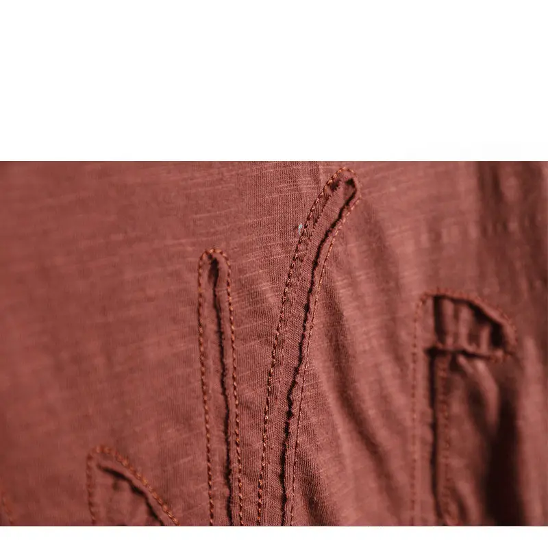 

New Embroidery Letter Cotton tshirt Women Casual Summer Shirt Loose Round Neck Literary Retro Half Sleeve Plus Size Tops f1060