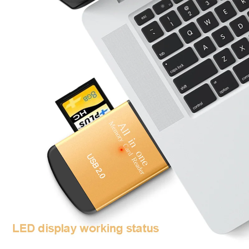 Устройство чтения SD-карт Vmonv Multi in 1 для карт памяти Pro Duo Micro SD TF MMC SDHC MS | Компьютеры и