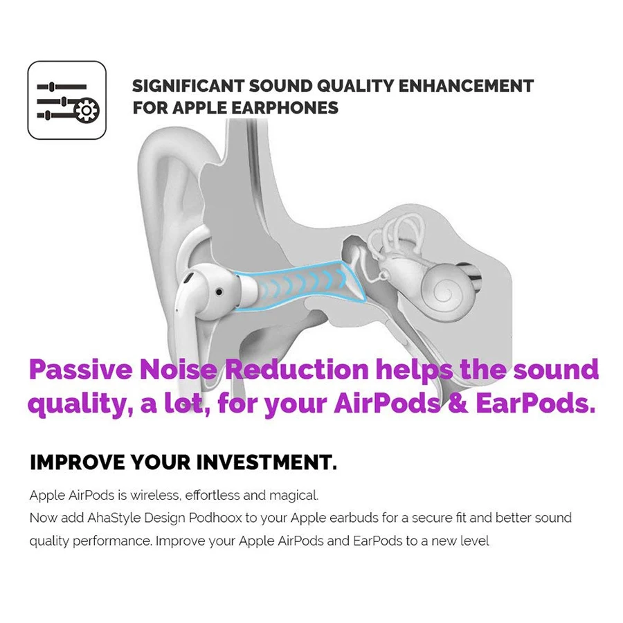 2 пары силиконовые чехлы для наушников Apple Airpods|Аксессуары наушников| |