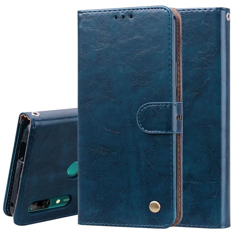 P Smart Z чехол для huawei P Smart Z Чехол кожаный кошелек откидная задняя крышка чехол для huawei P Smart Z чехол для телефона Coque Capa - Цвет: Blue
