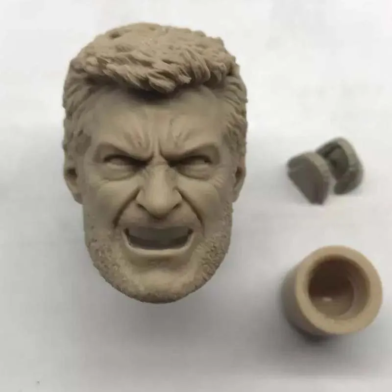 Росомаха Anger Неокрашенная голова фигурка масштаба 1/6 коллекция игрушек|Игровые