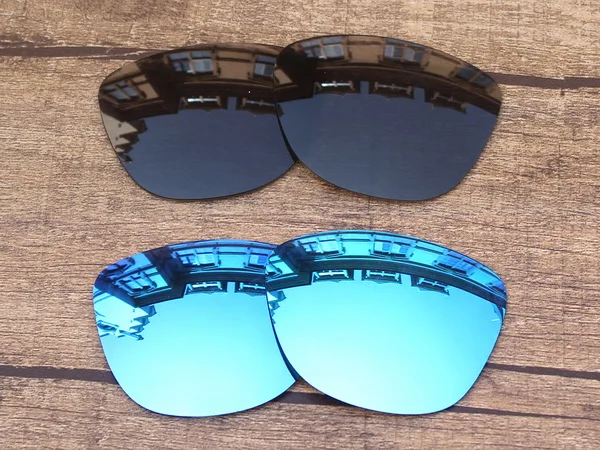 Black and Ice Blue Vonxyz 20+ выбор цветов поляризованные Сменные линзы для-оправа Frogskins - Цвет линз: Black and Ice Blue