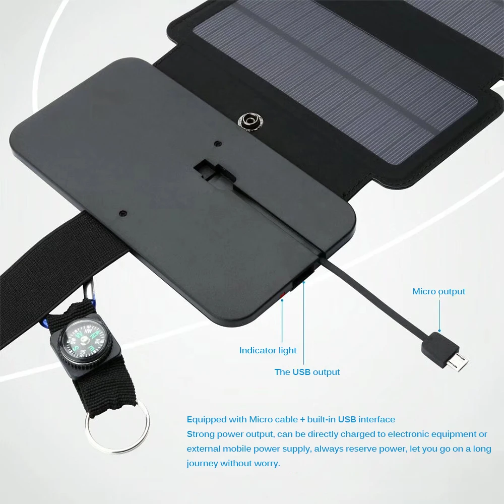 Универсальное складное солнечное зарядное устройство SunPower 10 Вт 5 в 2 1 А