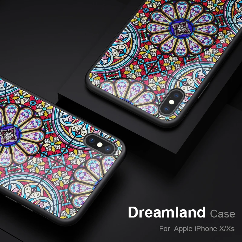 Nillkin чехол из закаленного стекла для iPhone Xs Чехол мобильного телефона Роскошный