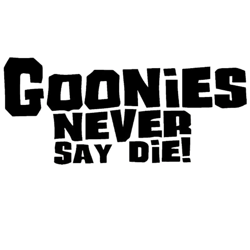 14 6*6 5 см GOONIES NEVER SAY DIE модные наклейки для стайлинга автомобиля автомобильные