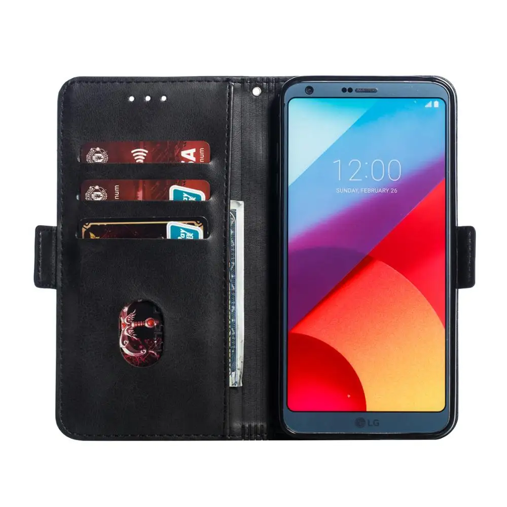 Роскошный чехол-книжка из искусственной кожи для LG G6 V30 G7, тонкий Q K8 K10 K11 Plus, чехол-книжка для телефона LG Q6 mini, чехол