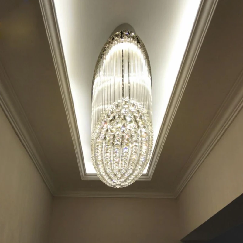 Овальная хрустальная лампа для гостиной столовой крыльца светодиодный