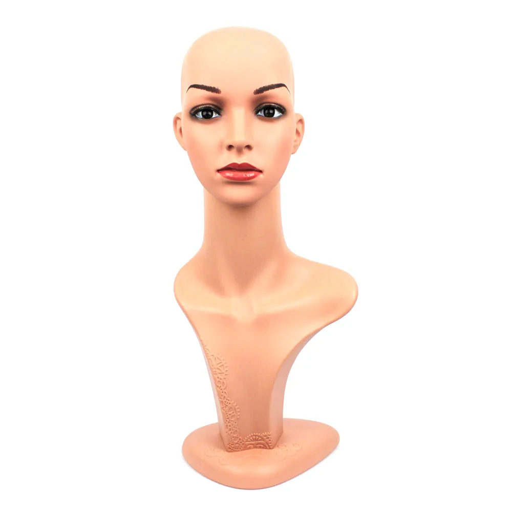 

High quality PE Realistic Female Mannequin Dummy Head ,Manikin Heads, Wig Head D5-X
