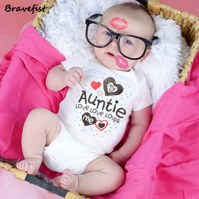 Белые боди для новорожденных с надписью My Auntie Loves Me летние комбинезоны мальчиков