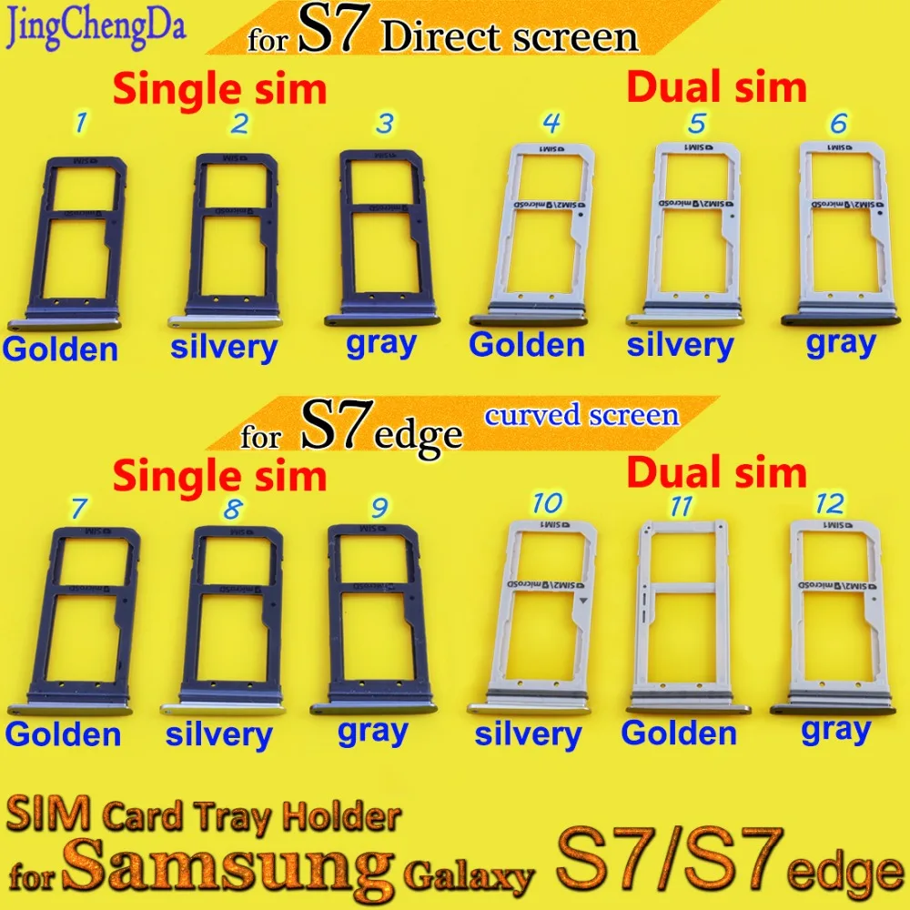 Держатель слота для двух SIM карт Samsung Galaxy S7 Edge чехол ремонта изогнутого экрана