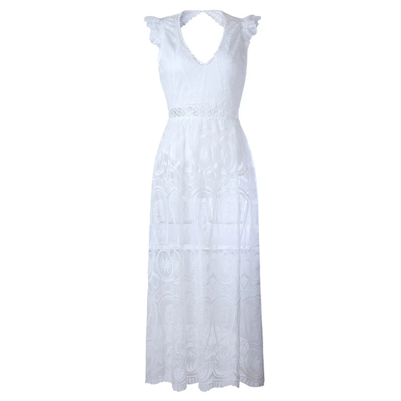 Qunndy Мода Цветок Кружева Украшения Комбинезон Женщины Сексуальная Элегантный