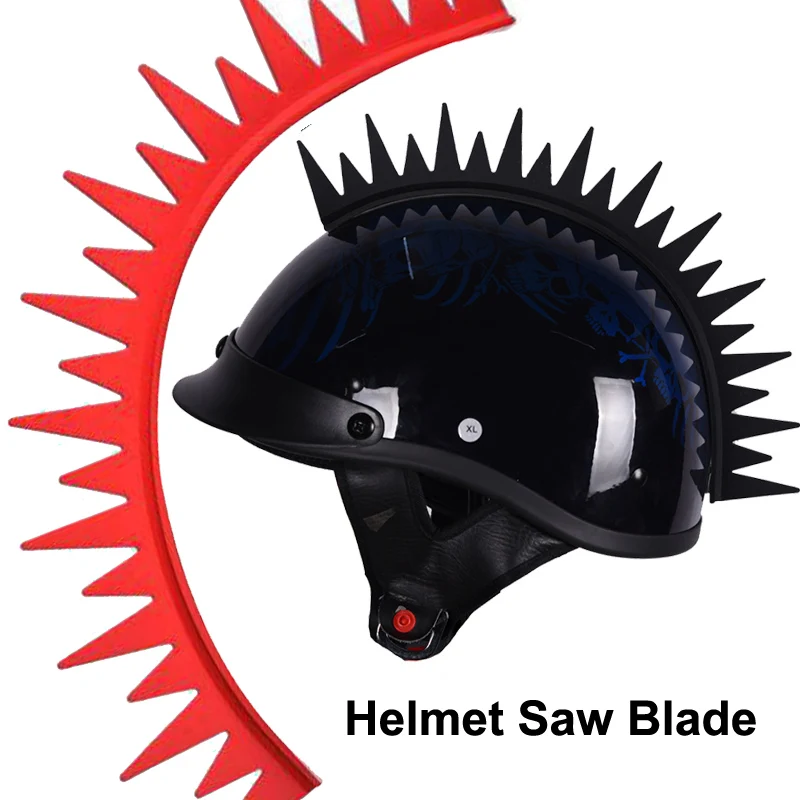 Warhawk Мото шлем аксессуар Cuttable Резина Mohawk/шипы мотоцикл грязи велосипед шлем пилы для снегоходов крейсеров