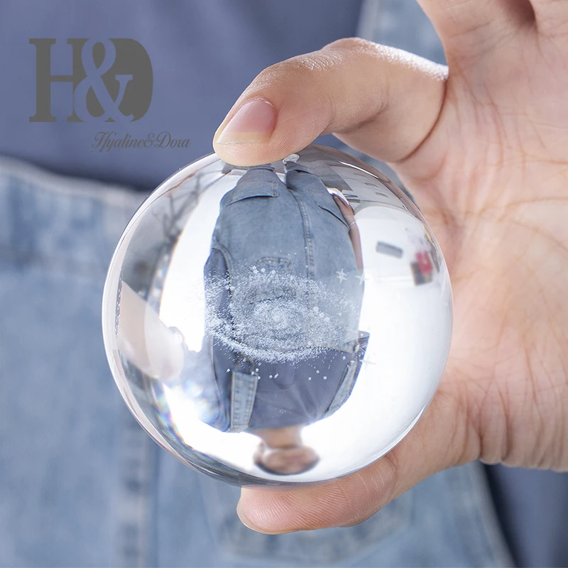 H & D 60 мм 3D исцеляющий шар лазерная гравировка стеклянный Галактики миниатюрные