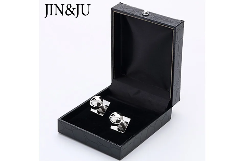 JIN& JU Новые запонки с металлической гайкой для мужчин с черным пистолетным покрытием Новинка крутой винт мужской костюм рубашка Зажимы для галстука и запонки