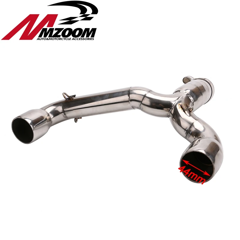 Мотоцикл Высокое качество нержавеющая сталь глушитель Mid Middle Fit трубки разъем для