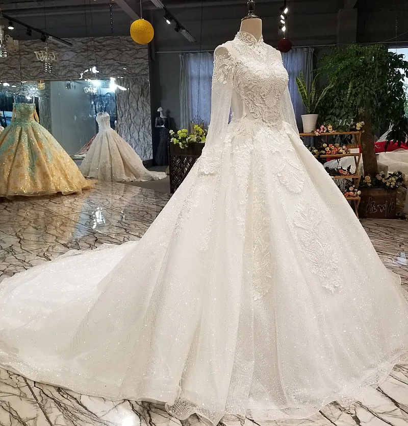 Новейшая мода кружевные аппликации а-силуэт бисероплетение Длинные свадебные