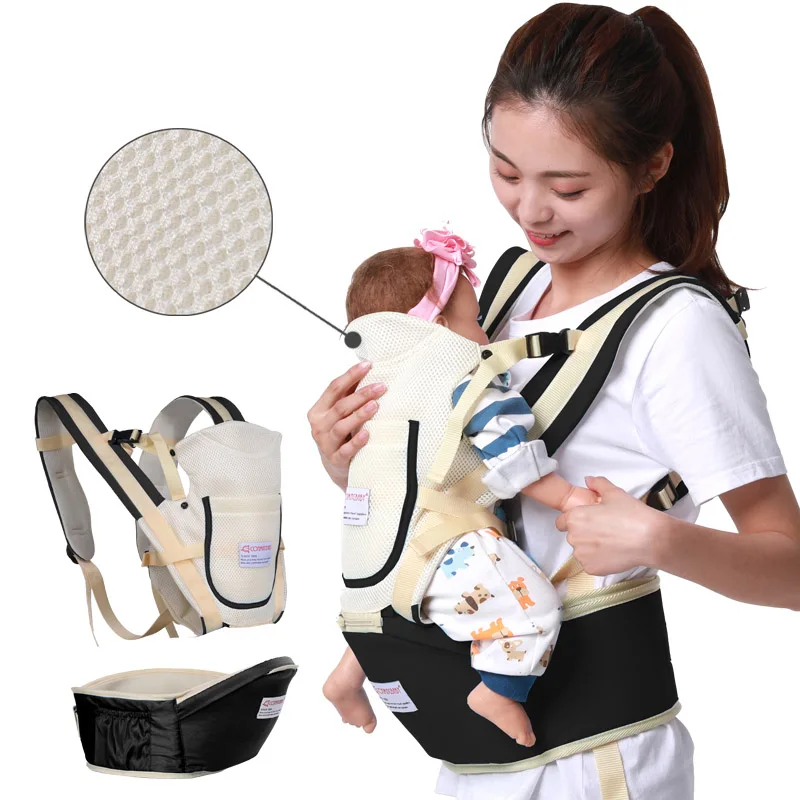 

Ergonomic Baby Carrier Front Facing Ergonomic Kangaroo Baby Wrap Sling for Baby Travel Infant Baby Hipseat Carrier