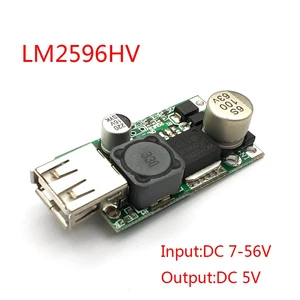 Понижающий преобразователь LM2596HV 5V DC-DC, модуль 9V 12V 24V 36V 48V to 5V 3A модуль зарядного устройства USB