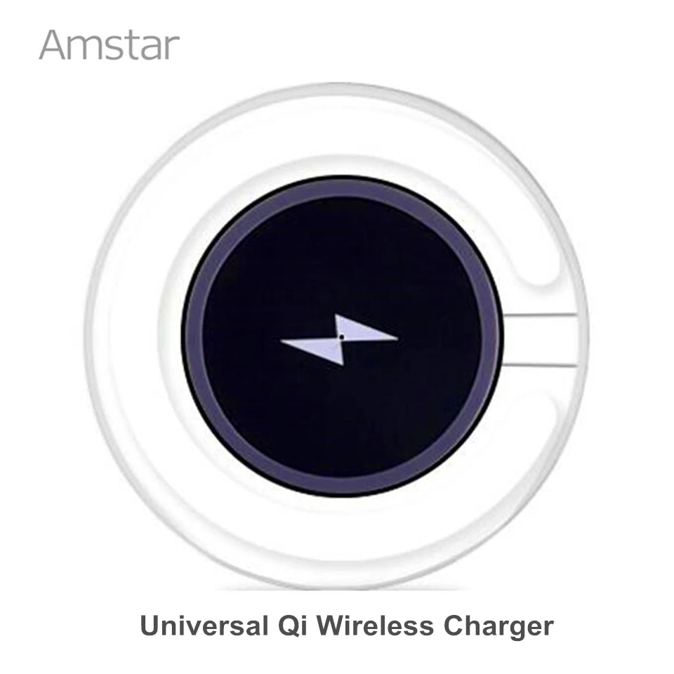 Беспроводное зарядное устройство Amstar QI с микро usb кабелем для samsung Galaxy S7 S6 EDGE S8 S9 S10
