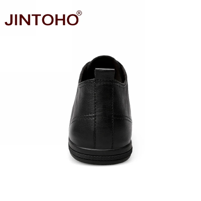 Ботильоны JINTOHO мужские кожаные модная зимняя обувь ковбойские ботинки из