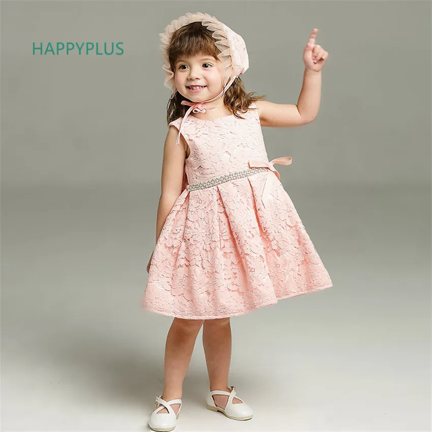 HAPPYPLUS Lace Elegant Baby Dresses Girl Newborn First Birthday Dress for Girls 2 Year Outfits Baptism Babies Princess |