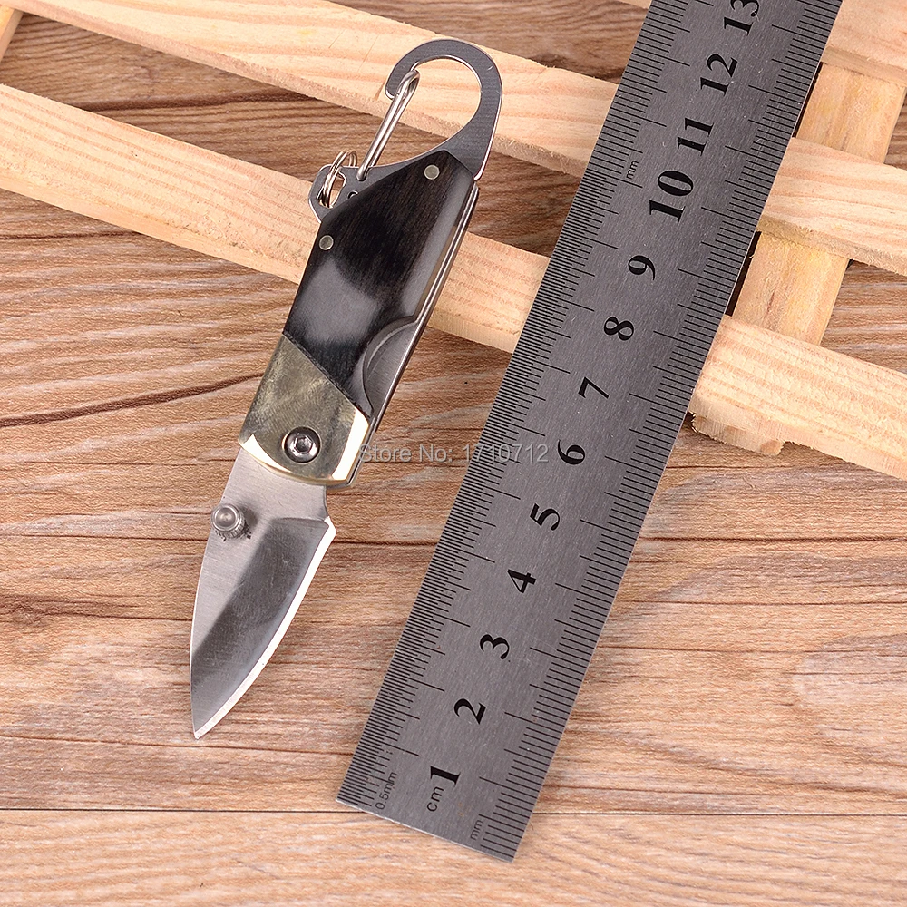 Small buckle knife QQ 3Cr13 blade Copper head Wood Handle pocket gift Free shipping Folding Pocket Hunting Knives | Инструменты
