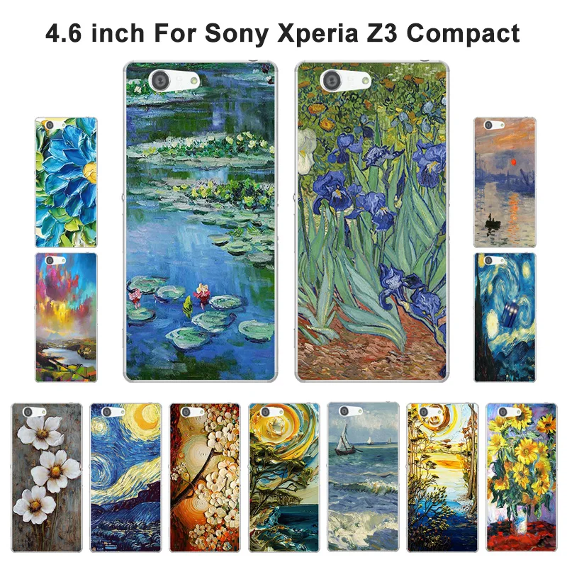 Мягкий чехол из тпу для Sony Z3 Mini телефона с масляной росписью Xperia Compact M55W D5803