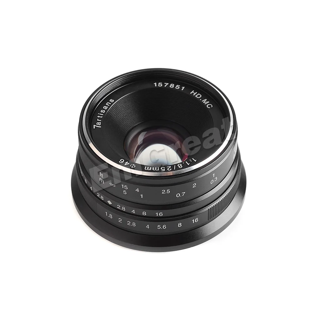 7 ремесленников 25 мм F1.8 Prime объектив для sony E крепление для камер Fujifilm и Micro 4/3 A7 A7II A7R G1 G2 G3 X-A1 X-A10 с блендой