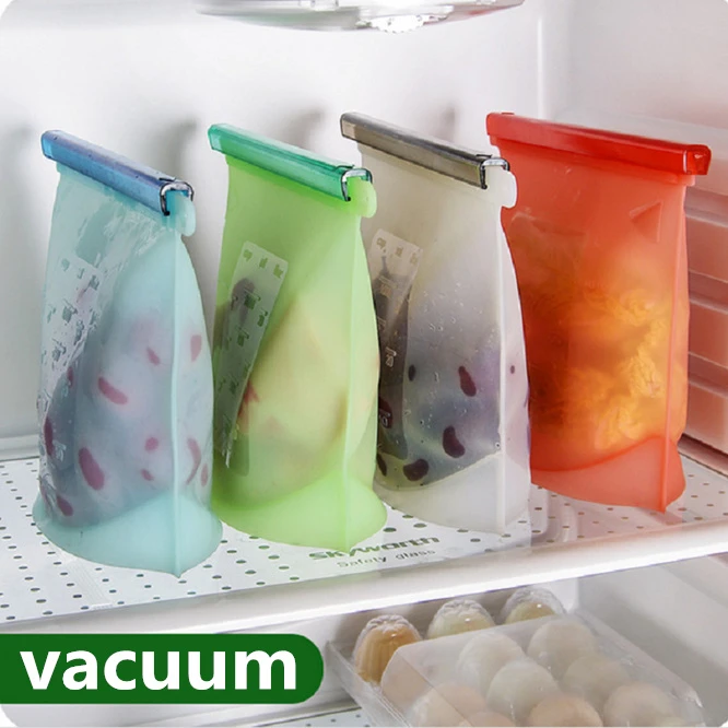 

2 шт., многоразовые силиконовые пакеты для хранения пищевых продуктов, 1000 мл